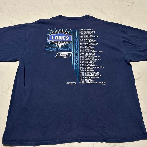 **Jimmie Johnson Double-Sided NASCAR T-Shirt - Schedule on Back** - Picture 4 of 4